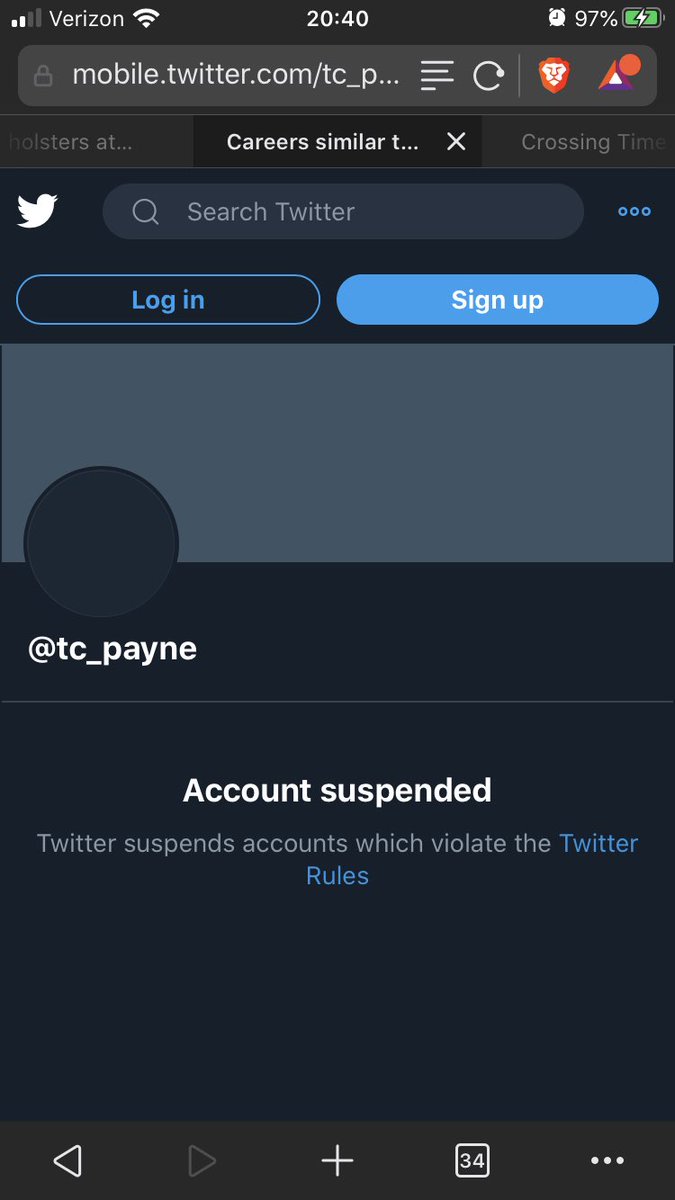 truth_payne's tweet photo. @tc_payne got “suspended” for reasons undefined 28 March 2020 https://t.co/ImUsNqBdyy