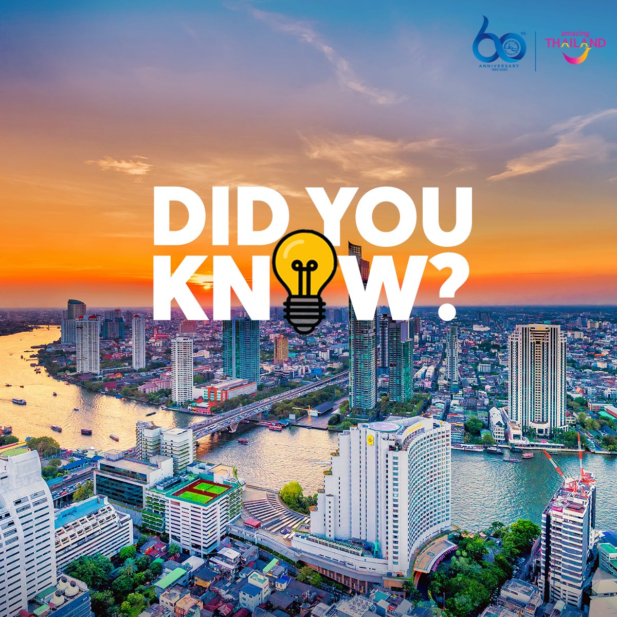 tat_india's tweet photo. Could you pronounce it in one go?
From being the most populated city of Thailand, to housing some of the grandest monumental sights in the world, much about Bangkok is truly larger than life.
Its original name is no exception. https://t.co/qNmykr4FVD
