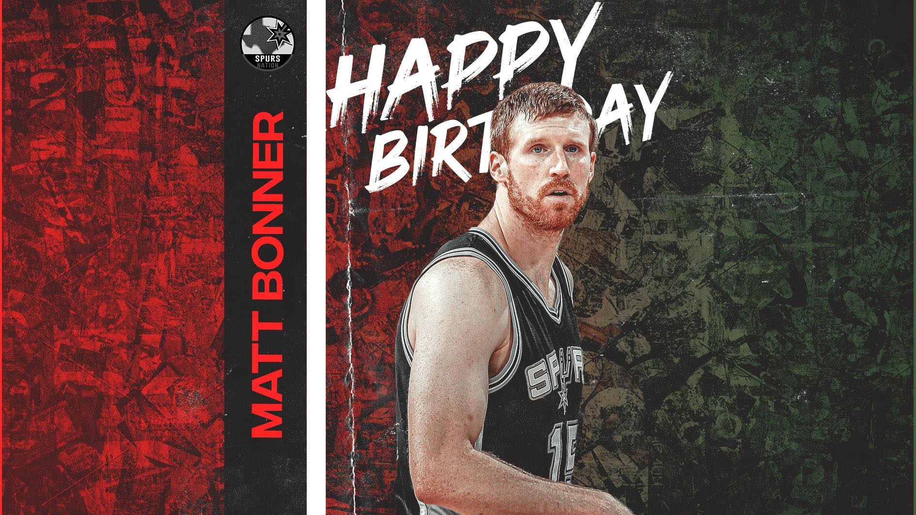 Join Spurs Nation in wishing 2x NBA Champion, Matt Bonner, a happy 40th birthday!  