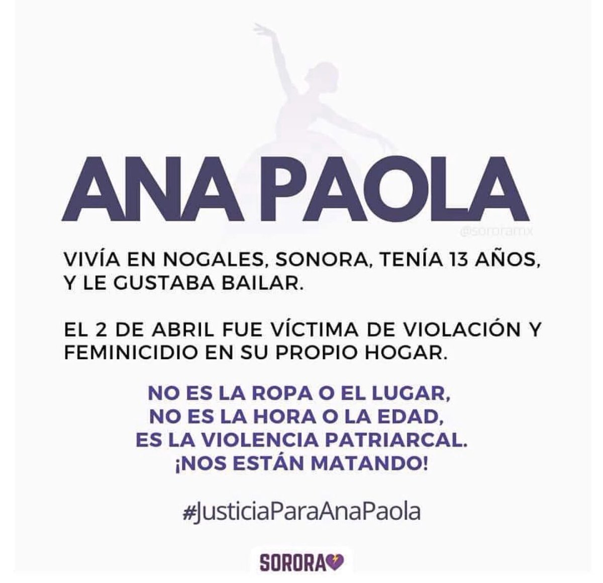 Emyferap's tweet photo. Era una nena y estaba en su casa.  Exigimos #JusticiaParaAnapaola @lopezobrador_ https://t.co/YfhKucenjM