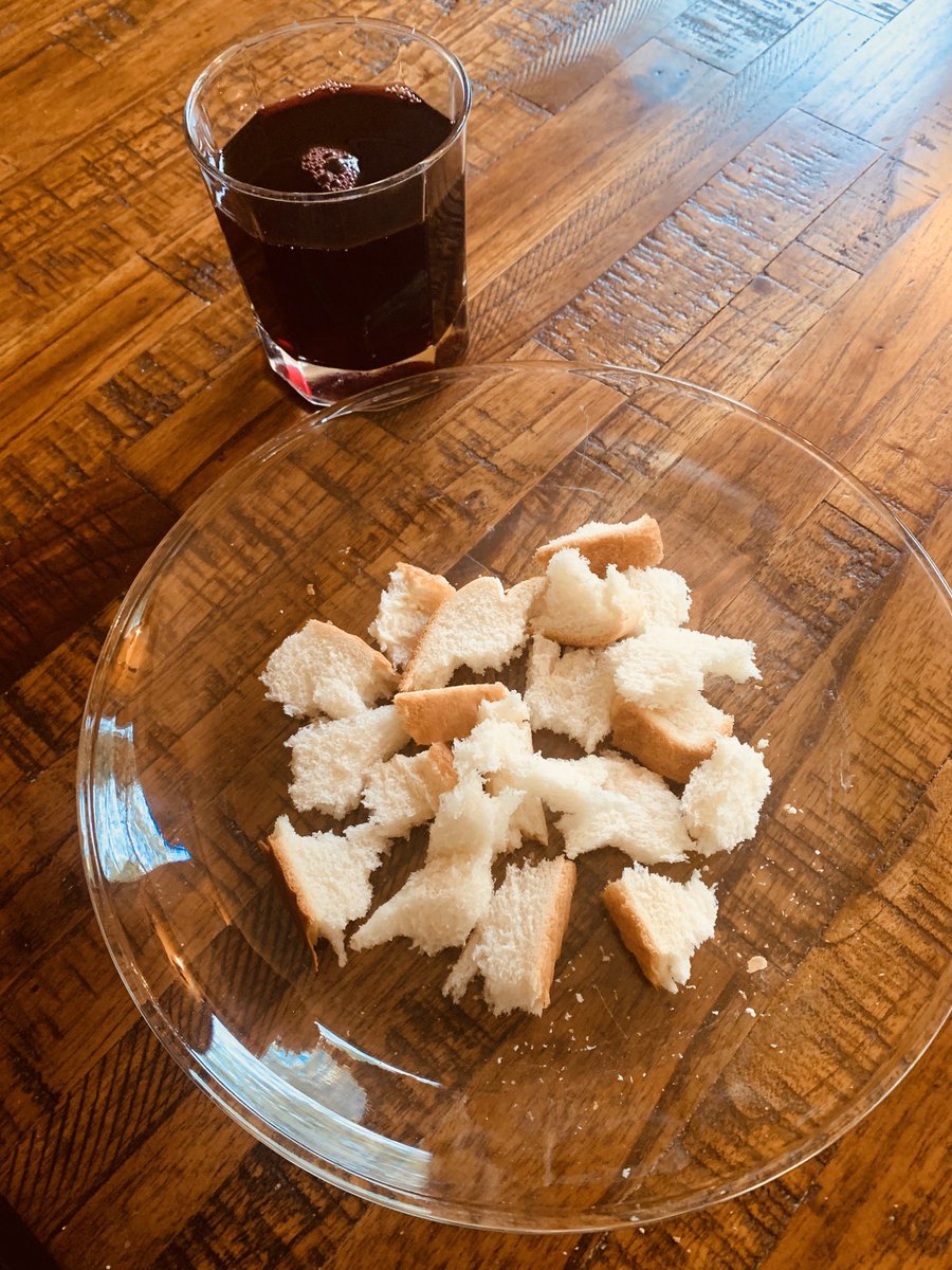 NateGalloway's tweet photo. What makes Communion so special is not necessarily the type of juice or bread you have to use, but remembering what Jesus did for you & me. “Do this in remembrance of me.” Jesus #PiedmontChurch #CommunionAtHome @PiedmontChurch https://t.co/kXOIy0o8lu