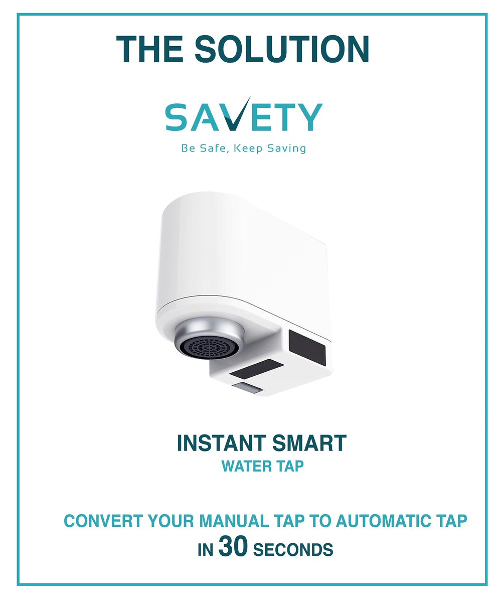 NutWare_in's tweet photo. #socialdistancing, a definite preventive action to stop spreading #corona

But, how to avoid cross-contamination b/w users while saving #water ?
Introducing, #SAVETY instant smart water tap

#handwash #smart #hygiene #covid_19 #indiafightscorona #automatic #quarantine #lockdown https://t.co/S7FsRgKxNL