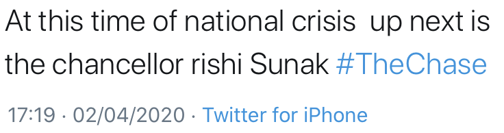 4/nFirst up then, a comparison to The Rt. Hon. Rishi Sunak MP. While I thank the right honourable member for Richmond (Yorks) for raising the profile of larger eared British Asians, he's several leagues above and there endeth the comparison.