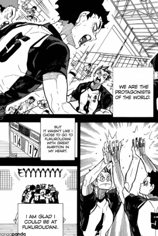 ya it was implied that akaashi went to fkrdn for bokuto but he stayed for the team + ddint expect to get attached to them but he did + hes glad to be there with bk and the others and he also found himself, called himself a protag too after saying he was basically just a bg chara