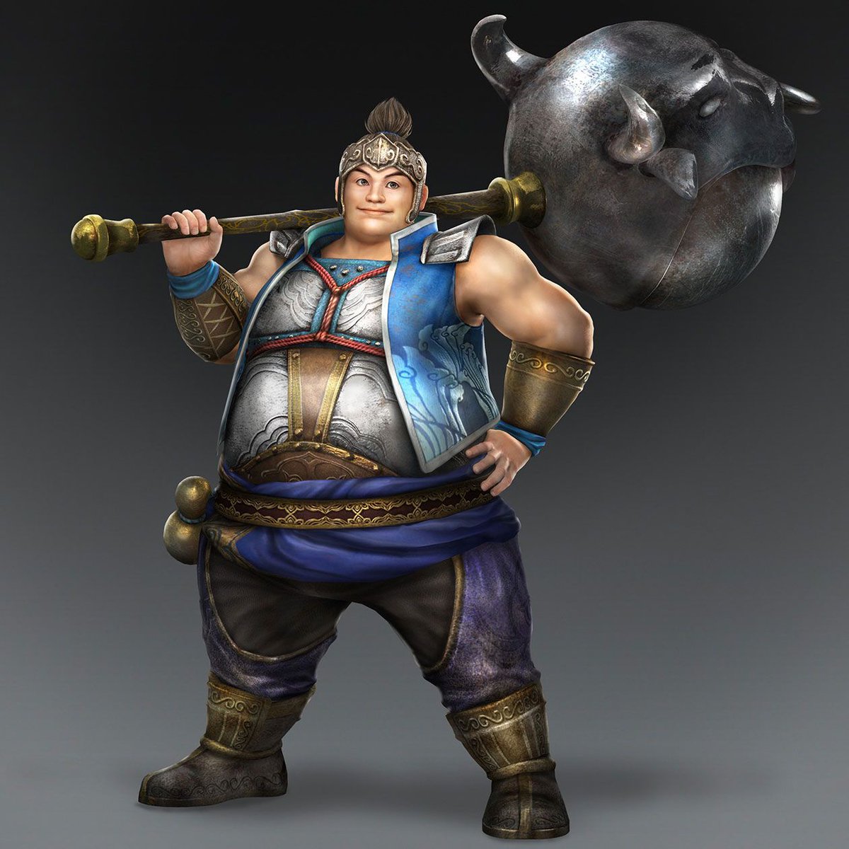 Xu Zhumostly a fat joke but also very good and strong. Besties with Dian Wei which makes for a spectacular dynamic especially considering they're the very serious Cao Cao's bodyguards lol