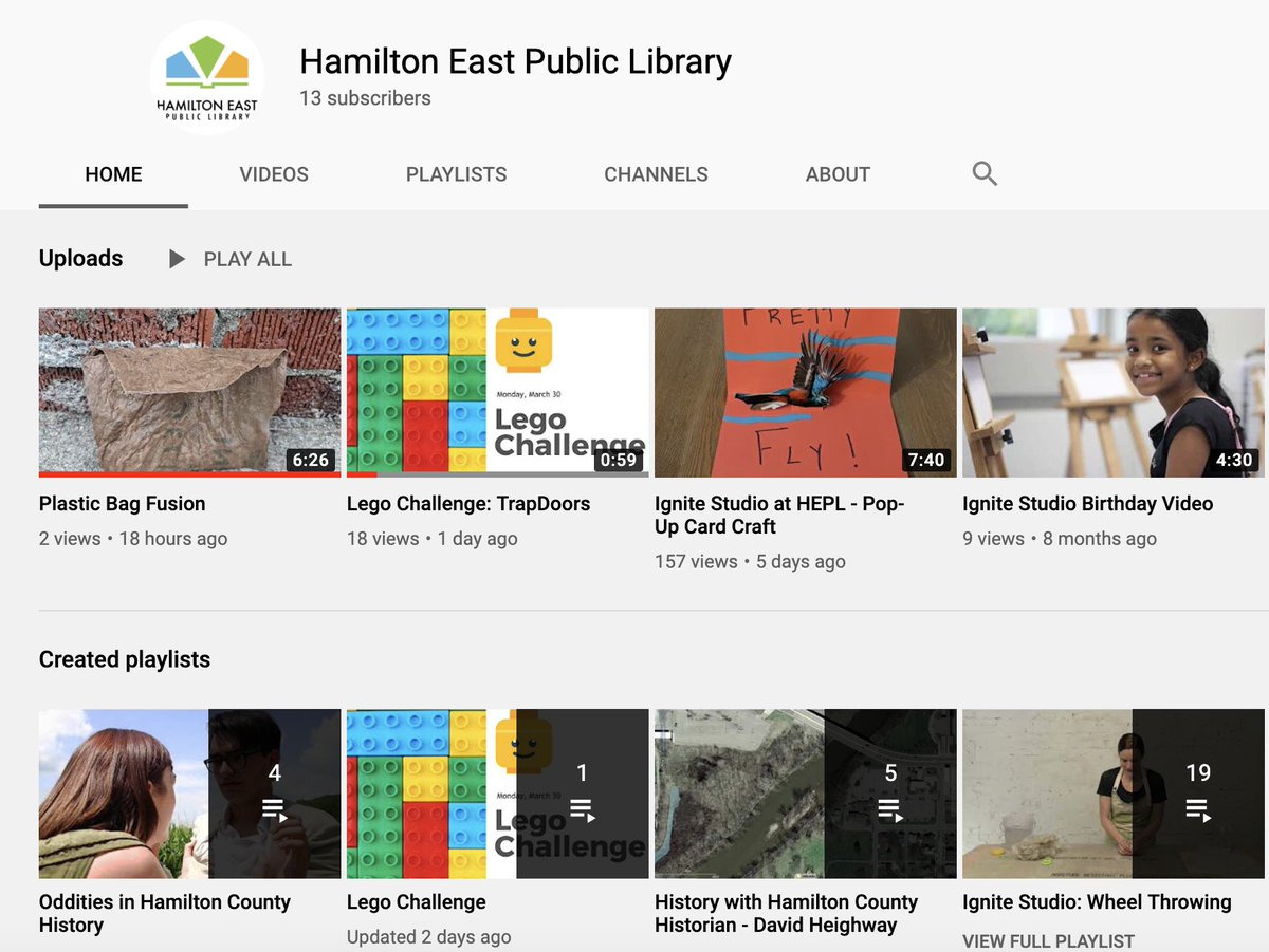 Have you subscribed to our YouTube channel yet? Check out Lego challenges, baby times and Ignite maker tutorials right on our channel! ow.ly/YH4H50z2iTy #HamiltonEastPL