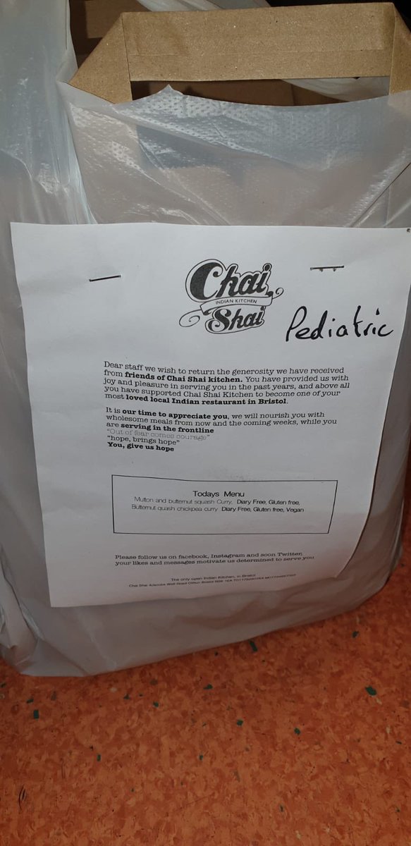 This sort of kindness and generosity is appreciated SO SO much and keeping the team spirits high in such an uncertain time!
Thank you <a href="/ChaiShaiKitchen/">ChaiShaiKitchen</a>, thoroughly enjoyed a deliciously freshly cooked meal at the end of my shift yesterday, meaning I could go home + (try to) relax