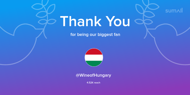 Our biggest fans this week: WineofHungary. Thank you! via sumall.com/thankyou?utm_s…