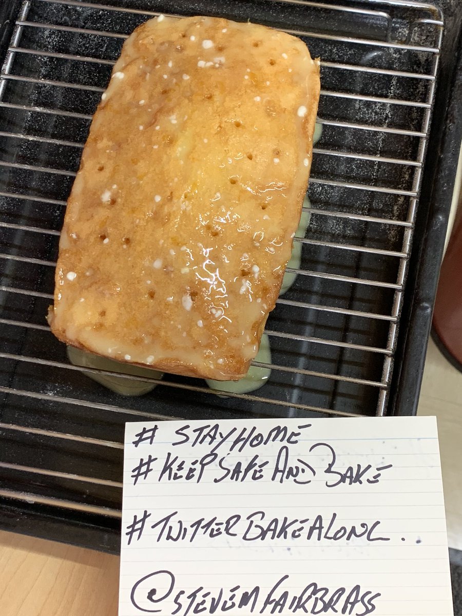 SteveMFairbrass's tweet photo. Today’s baking is a drizzle cake - orange drizzle #StayAtHome #keepsafeandbake #twitterbakealong @thebakingnanna1 @Rob_C_Allen https://t.co/RkJEduvCoo