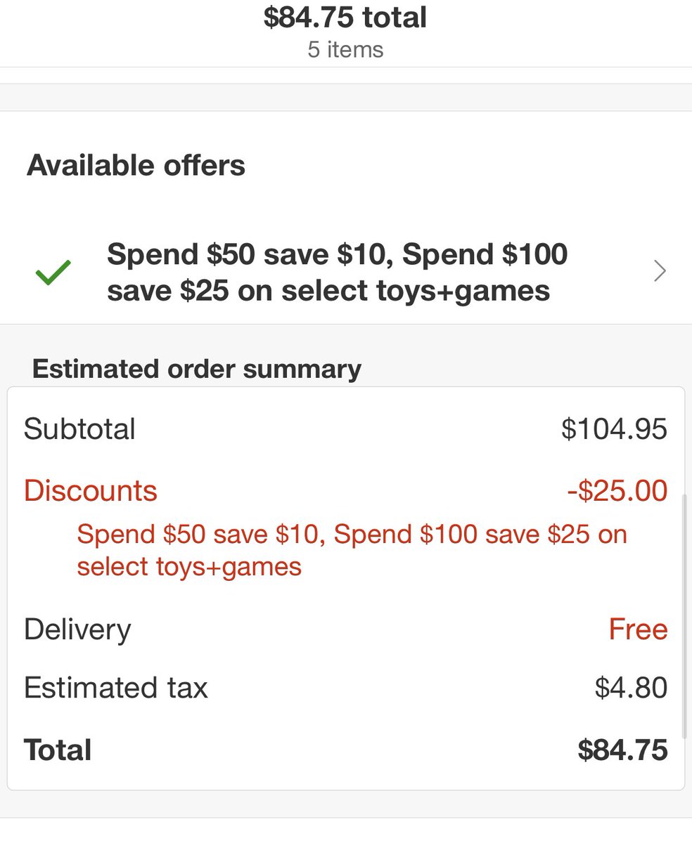 target spend 100 get 25 toys