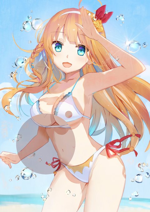 ペコリーヌ
#ペコリーヌ #プリコネR #水着 

The full image on the left is on:  https://t.co/OuAdrNeYNS 