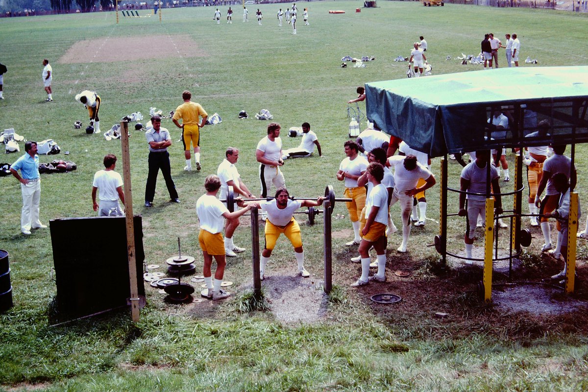 Some photos from Steelers Training camp at St Vincent around 1979.  #HereWeGo