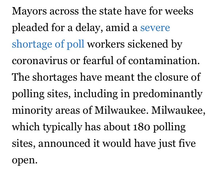 Even if you ignore the public health risks, we know for a fact that lots of people will be disenfranchised if Wisconsin votes on Tuesday. Just like they were in Illinois, Arizona, and Florida.