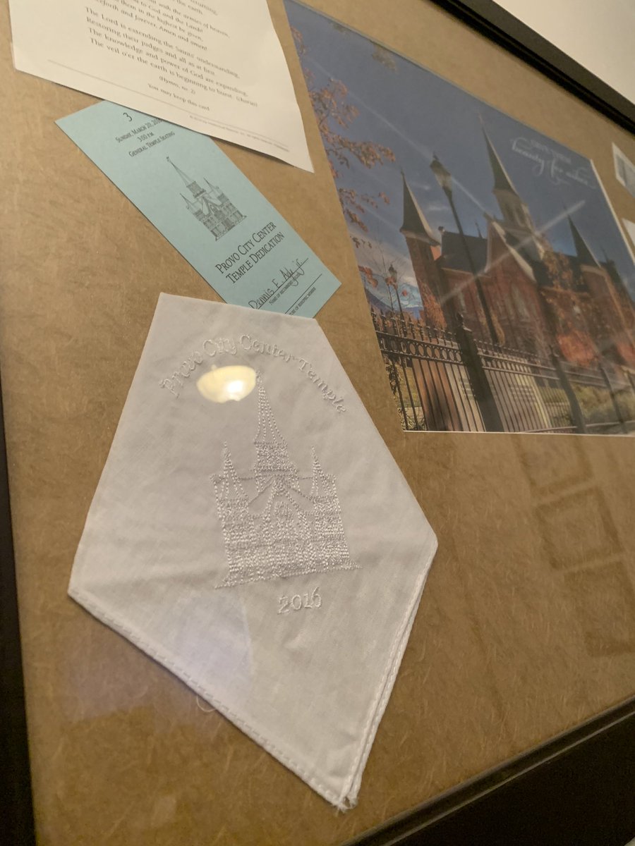 MormonDadBlogs's tweet photo. In case of emergency, break glass. My white handkerchief from when I worked on the Provo City Center Temple cultural celebration has been standing by for such a time as this. #generalconference https://t.co/OS2kfuIOYA