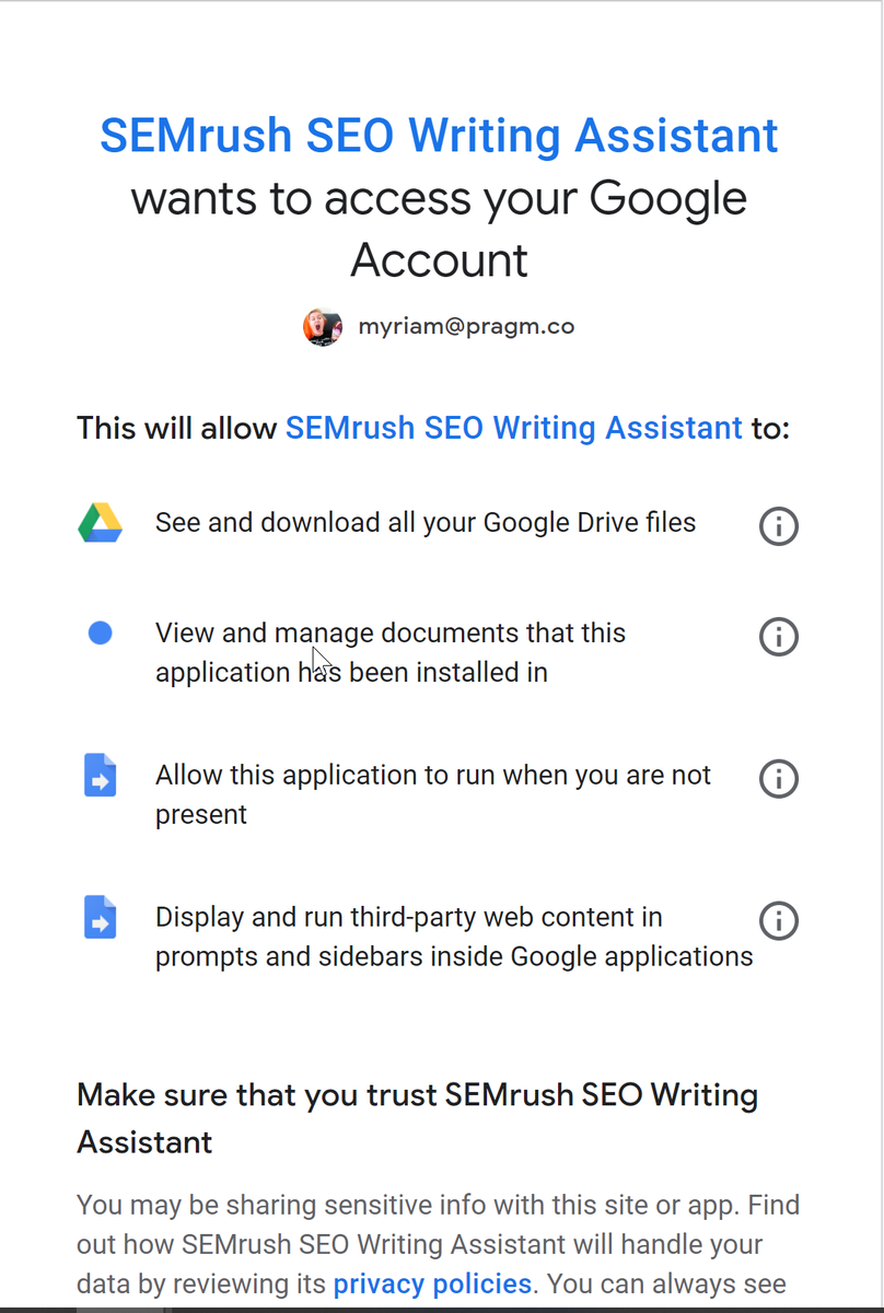 share semrush account
