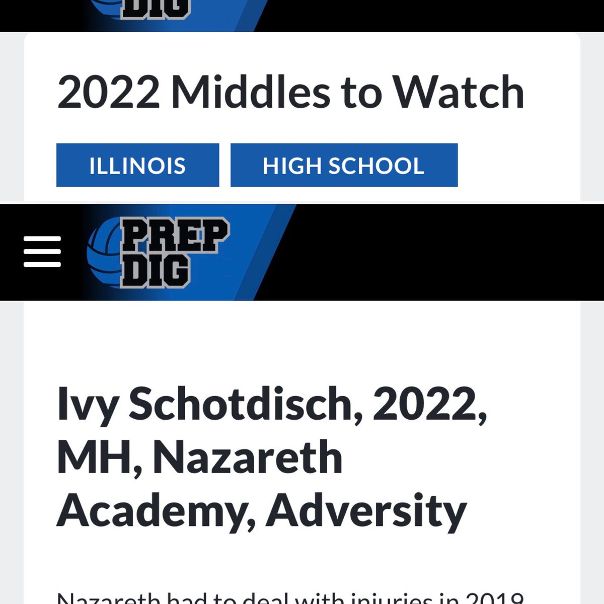 Mazinke's tweet photo. @ivyschoditsch go get it ivy! 🏐🏐 looking forward to vball getting back! #Volleyball #middles https://t.co/gaAPF8pNys