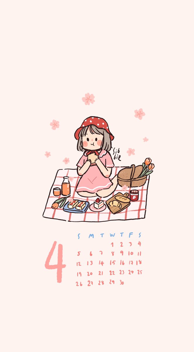 Sibbil_'s tweet photo. Wallpaper "April" 🌸🌸🌸พาคุ��ไปปิคนิคใต้ต้นซากุระกับน้องแตงกวา💗 อยากให้ทุกคนเห็นแล้วผ่อนคลาย~~ เหมือนได้ออกไปข้างนอก แล้วก็ลองวาดแบบใส่แมสก์มาให้ด้วยค่ะ :) ขอให้ทุกคนปลอดภัย แล้วก็รักษาสุขภาพด้วยนะคะ💕 #WallSibbil https://t.co/BD1NRiIywH