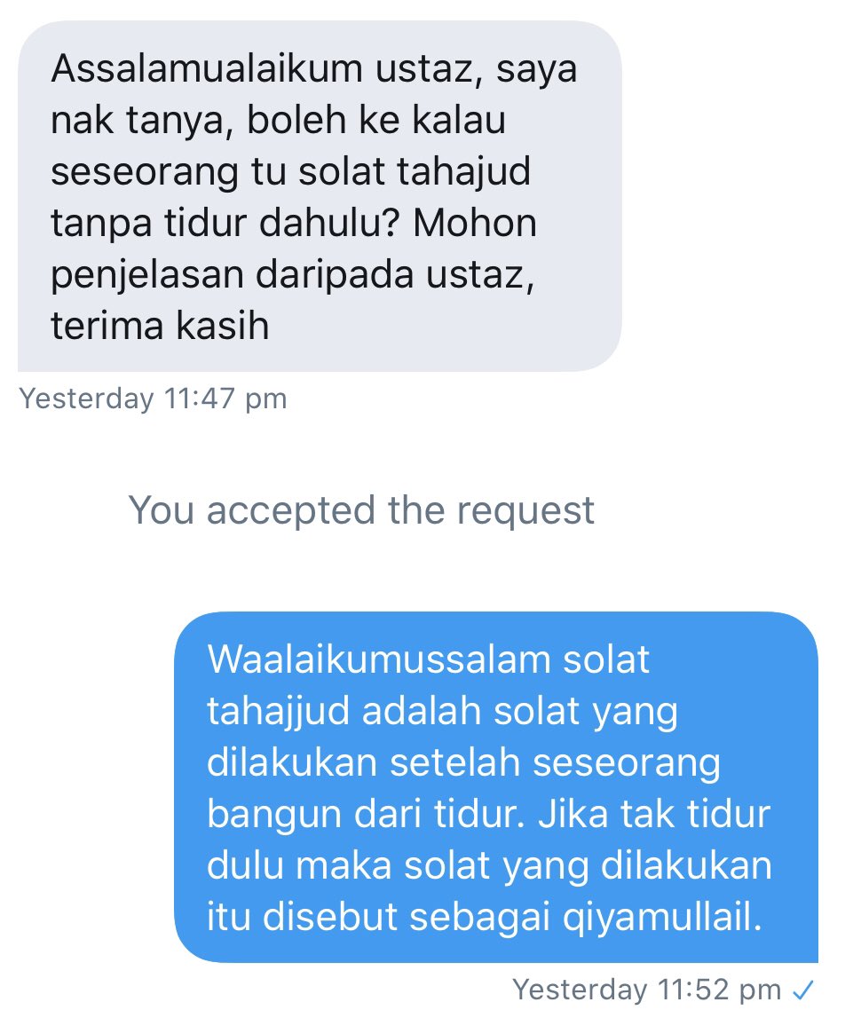 Muhammad Fahmi On Twitter Bolehkah Buat Solat Tahajjud Tanpa Tidur Terlebih Dahulu