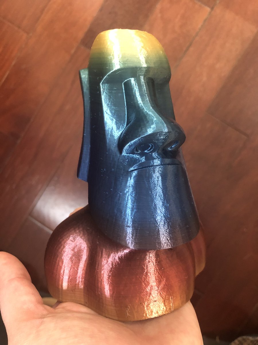 Totally forgot to post this the other day! Here’s how my last print turned out. Not too shabby! #3dprinting #tiki #moai