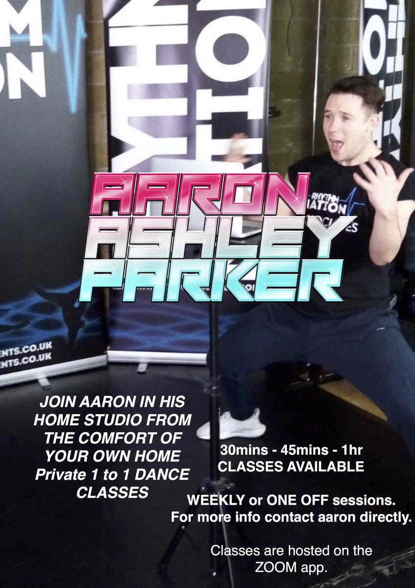 AaronAshParker's tweet photo. Online and ready for 1 to 1 dance classes 🕺
After people requesting private dance lessons, I’ve finally got round to do it!!! Can’t wait!!! Xx https://t.co/xA4Dr5DJjw
