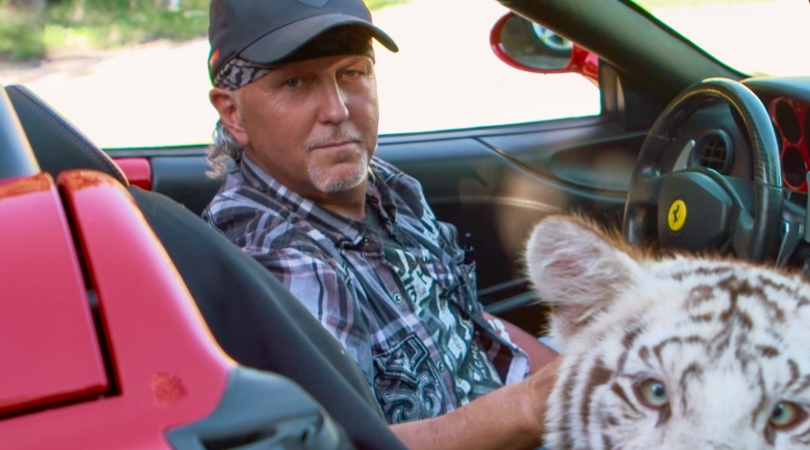 TVGuide's tweet photo. Jeff Lowe says he's filming a new episode of Tiger King for @netflix this week, plus Joe Exotic speaks out from prison about being "done with the Carole Baskin saga" - https://t.co/wg9JATG3Yw https://t.co/ZcIHhs67tL