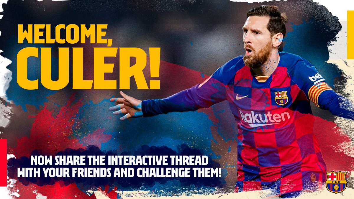 Well done, culer! Looks like you are ready to play for Barça. Welcome to the Club and always remember, this is not just a football club… this is Més que un Club. We’ll call you soon to start training but, until then …  #StayAtHome  #CulersAtHome