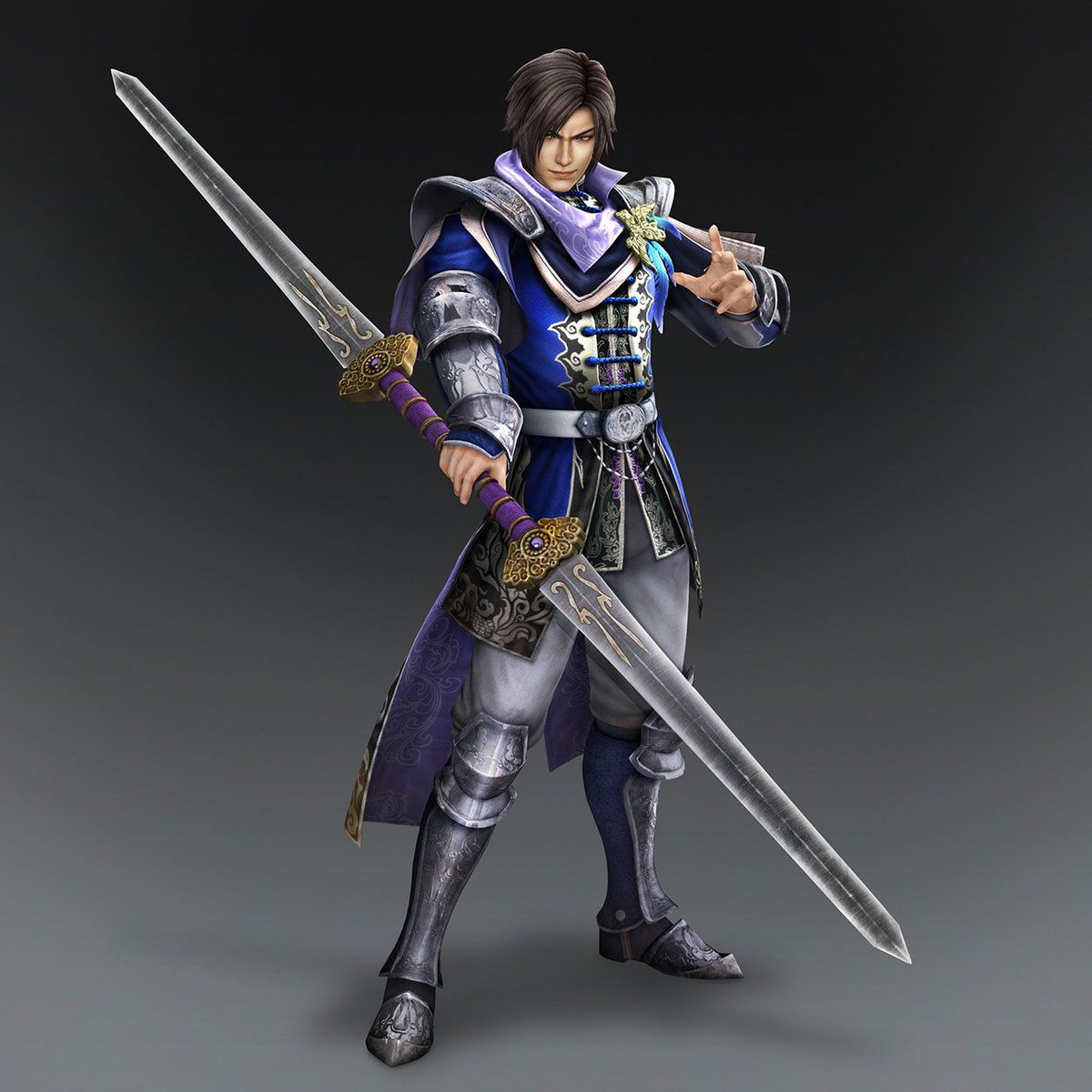 Cao PiZhenji's husband (he was introduced 2 games after her, so she's superior, even if he is the emperor), Cao Pi's son, and total bastard. So edgy he has TWO blades. The English dub used to call him "Cow Pee" so to this day ppl still call him Bovine Urine. Deserve! Hot tho.