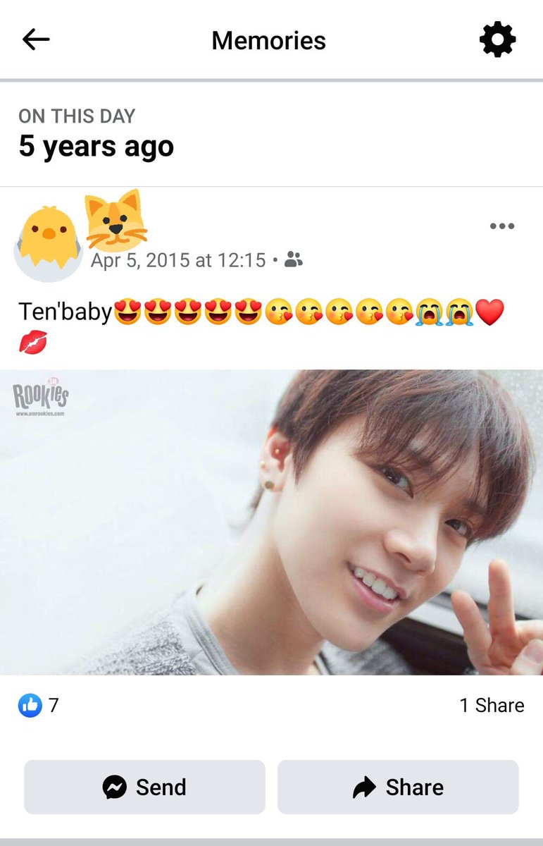txnwayv's tweet photo. 5 years ago, I posted this sm rookies' photo of Ten on my Facebook. Who would have thought that I'm still here to support him? ๐ญ Thank you, fb for reminding me this memory! I'm now #5yearswithTen celebrating #4yearswithTen since he debuted. ๐ฅฐ๐ฅฐ https://t.co/Fb1IlRPu7r