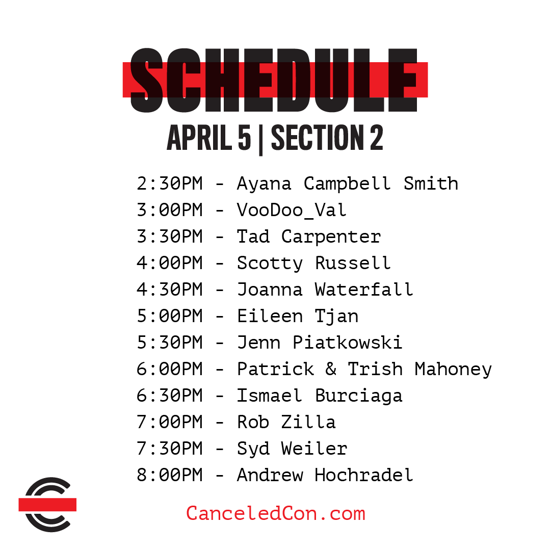 HochDotCo's tweet photo. We're going LIVE for day 2 of #CanceledCon. Come hang out. Our lineup is STACKED today. Enjoy some inspiration and creative fun! https://t.co/0uqt4D2igE https://t.co/KWdkYnUbrt
