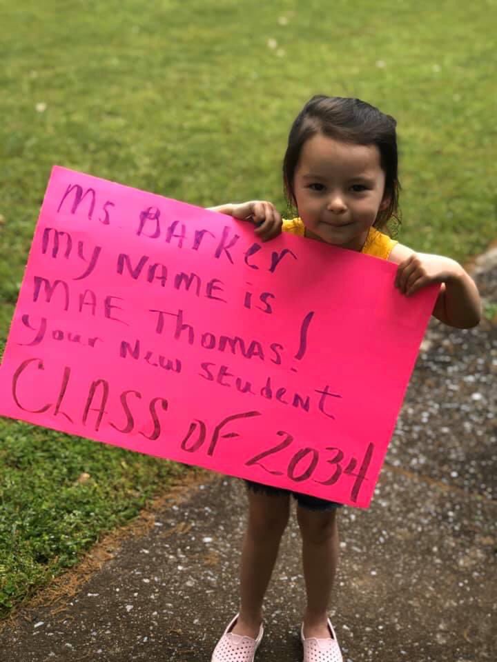 Parades from elementary staff to kids last week produced sweet pics!#weAREdega