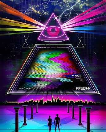 The all seeing cyper eye. #synthwave #synth #cyber #cyberpunk #Retro