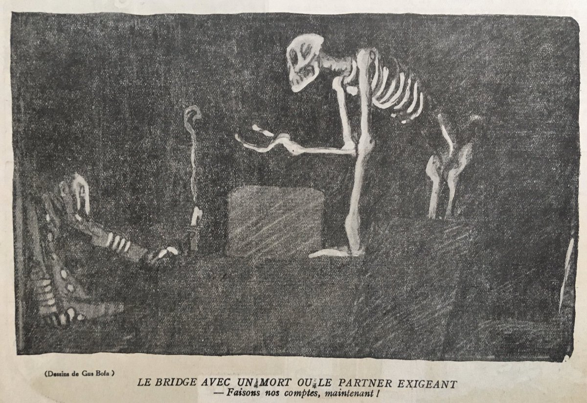 Gus Bofa, La Baïonnette du 16 août 1917, « Les jeux de la guerre », jeu de l'oie avec Mac Orlan