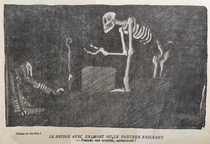 Gus Bofa, La Baïonnette du 16 août 1917, « Les jeux de la guerre », jeu de l'oie avec Mac Orlan 