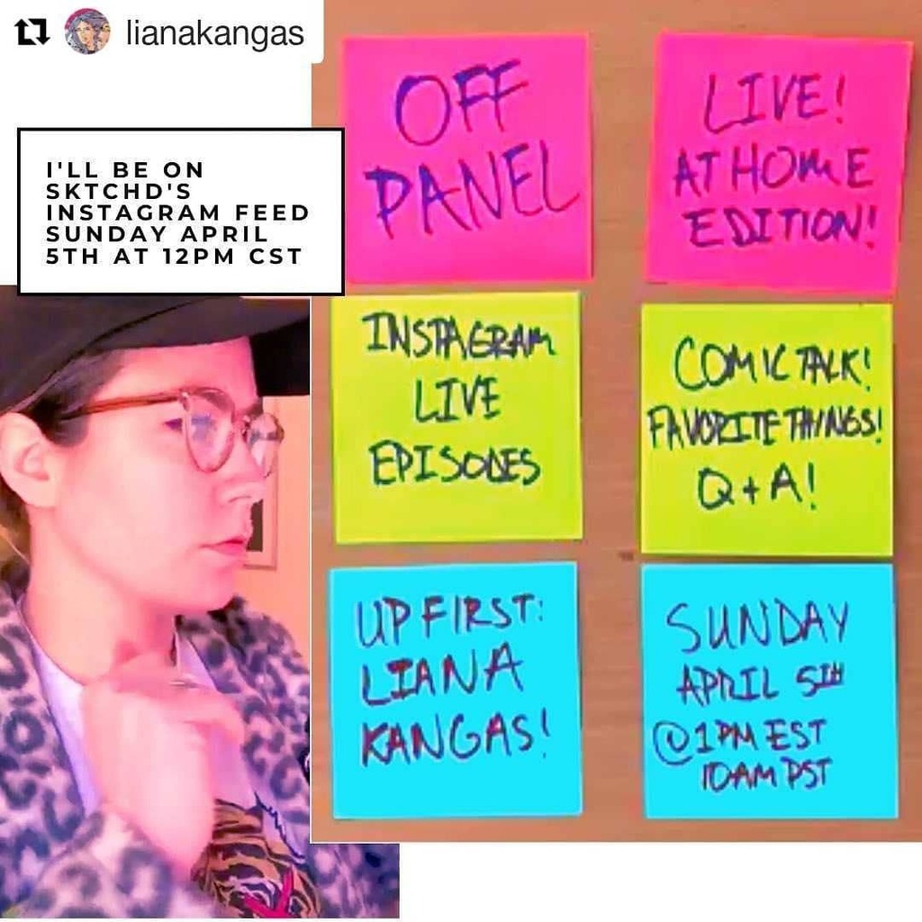 ArtofJamieJones's tweet photo. Support the homies today.
.
.
#Repost @lianakangas (@get_repost)
ใปใปใป
Honestly really excited to be on the first @sktchdcomic #OFFPANEL live on Instagram with David, this Sunday at 1pm EST, 10am PST. Weโre going to talk about comics and probably just generally chat because Daโฆ https://t.co/YghQY8PbTq
