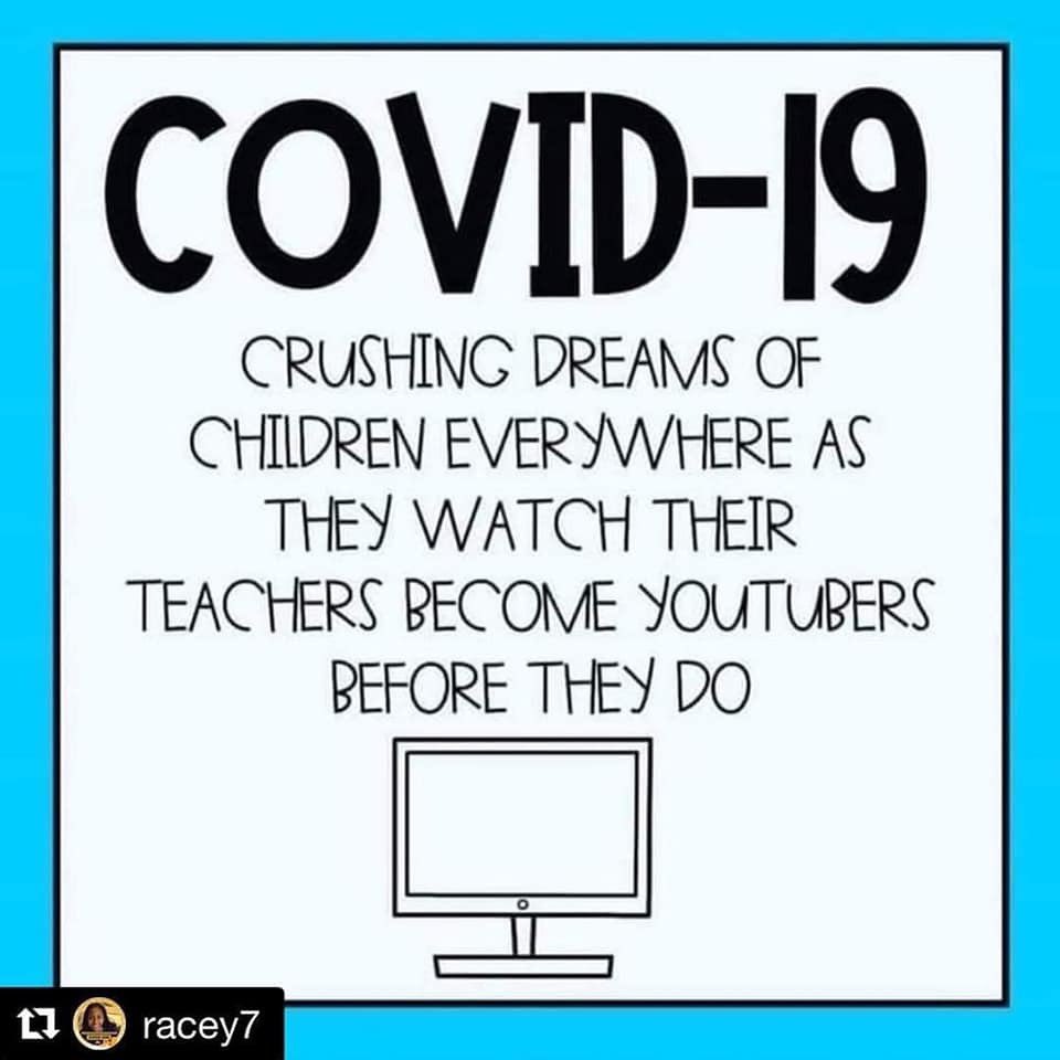 TechTrish's tweet photo. This made me think of my 5th graders and giggle a little as our team of math teachers created our first YouTube videos. @MissCaraG @MrsJenkins157c #COVID19 #remotelearningteacher #math #Mathematics #mathitup #mathematicalmodelling #WeAreChelsea https://t.co/xgbd47UcCS