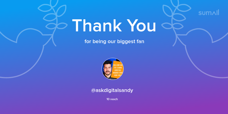 urmwebsolution's tweet image. Our biggest fans this week: askdigitalsandy. Thank you! via sumall.com/thankyou?utm_s…