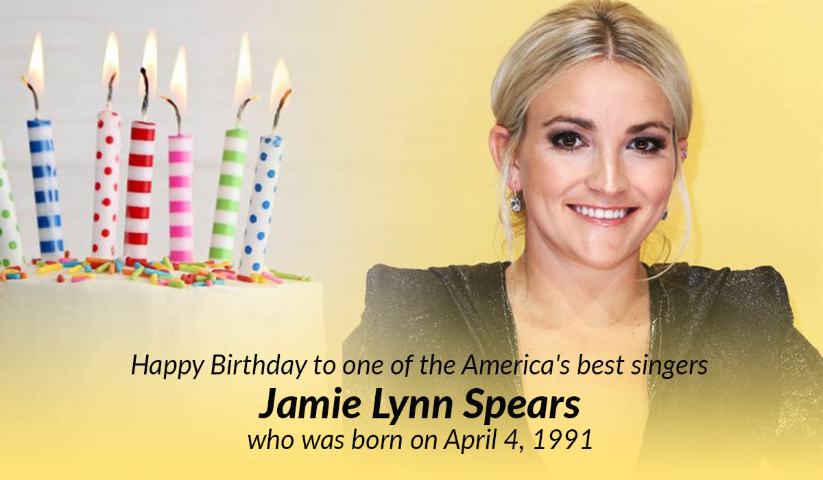 Happy Birthday to one of the America\s best singers Jamie Lynn Spears, who was born on April 4, 1991. 