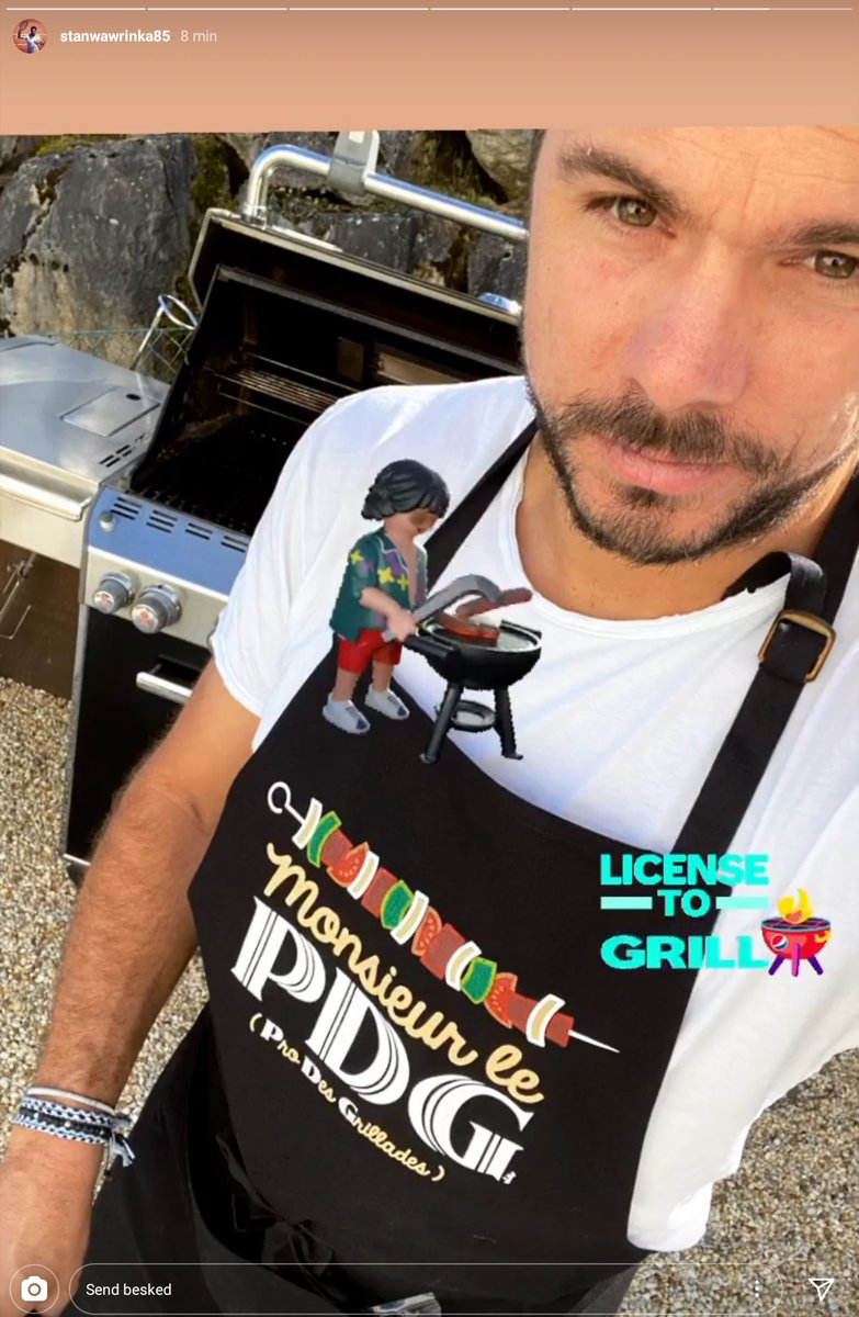 chda7777's tweet photo. Stan with a license to grill 🍗🥩🍔 #ChefStan #StanTheGrillmasterMan #Wawrinka https://t.co/FEuXHbetkv