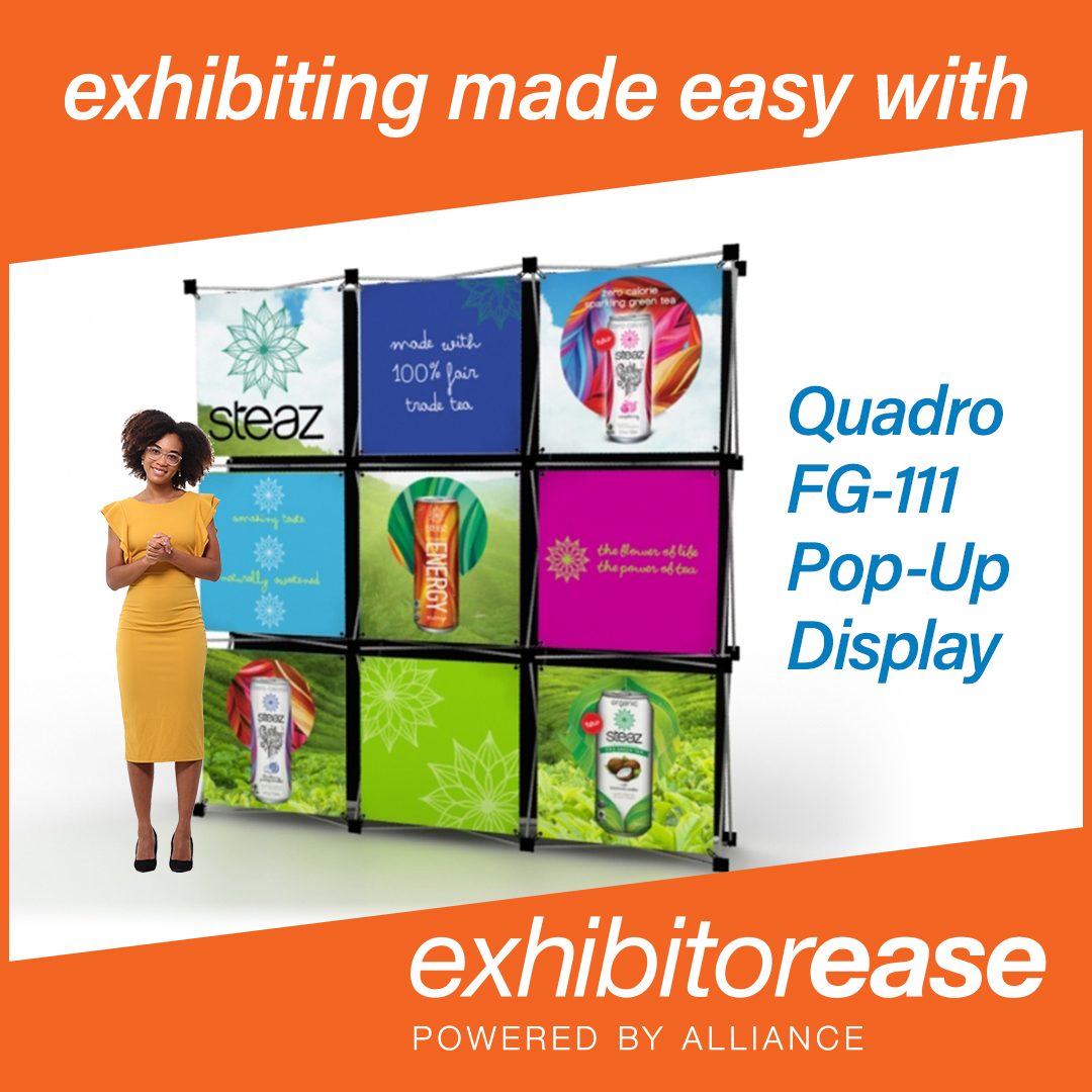 Elevate your presentation with the Quadro Floating Graphic System! Stylish and modern you'll be the centerpiece of any show or conference. 

Learn more about this portable display » bit.ly/38H3sqF