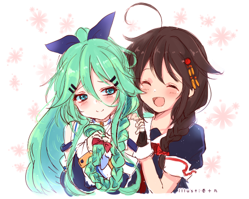 艦これ「時雨&amp;山風まとめ #艦これ 」|壱十九 / illustratorのイラスト