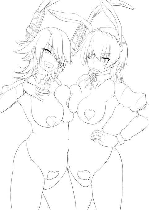 眼帯ズ、逆バニー準備中(^v^) 