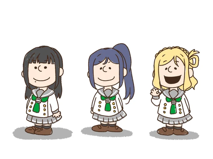 ピーナッツなμ'sとAqoursの3年生ちゃん。 