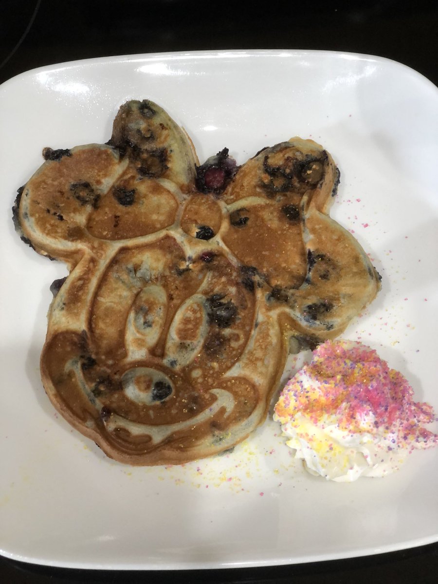 MrsFarnsworthML's tweet photo. Sprinkles on our Minnie Waffles this morning #carmelcares https://t.co/nG4Nzmo5km