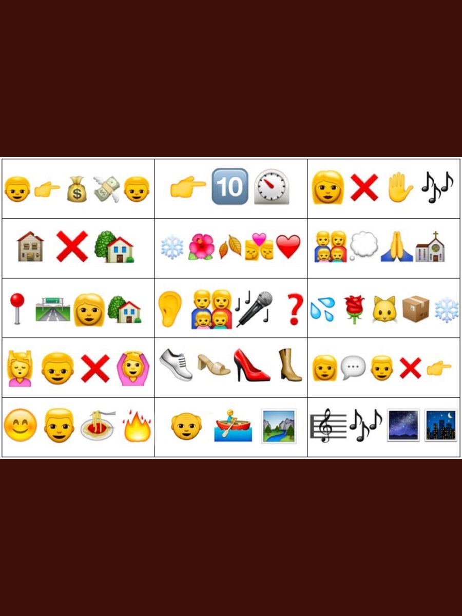 Barkingamdram's tweet photo. Here's a challenge... broadway songs in emoji form...give it a go... https://t.co/7NdXfABHQO
