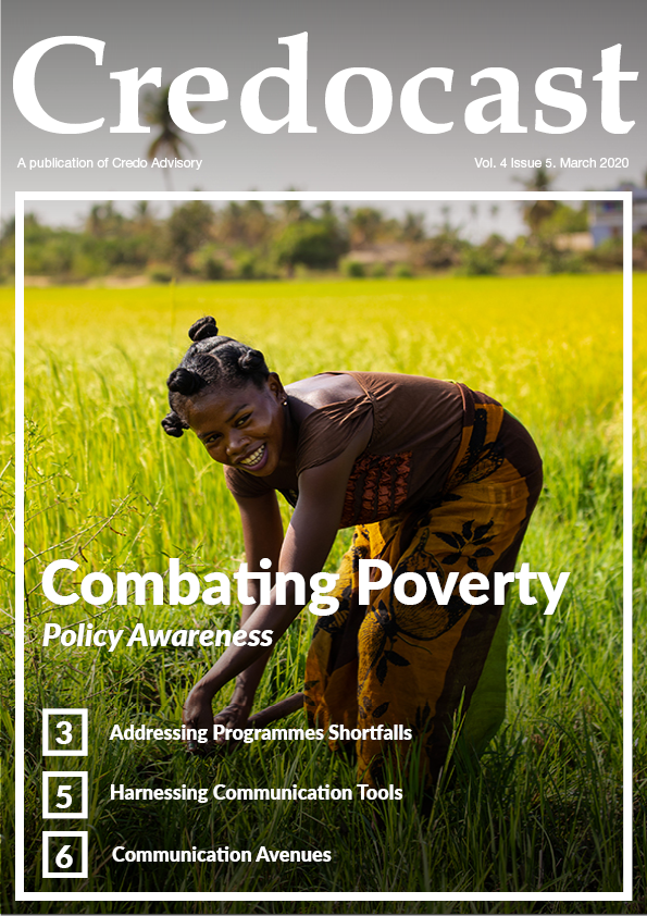 Participatory communications must be integrated into the design and implementation of poverty alleviation programmes if grassroots development and poverty reduction must be achieved.
#CommunicatingPolicies #GrassrootsEmpowerment #PolicyAwarness #Credocast

credoadvisory.com/2020/04/05/com…