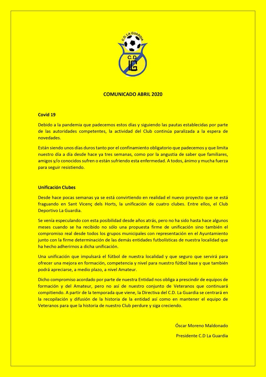 Comunicación Abril 2020