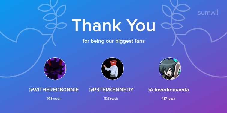 BOXLOX_RR34's tweet photo. Our biggest fans this week: WITHEREDB0NNIE, P3TERKENNEDY, cloverkomaeda. Thank you! via https://t.co/tdv0NuxBNH https://t.co/QpaloE2vtt
