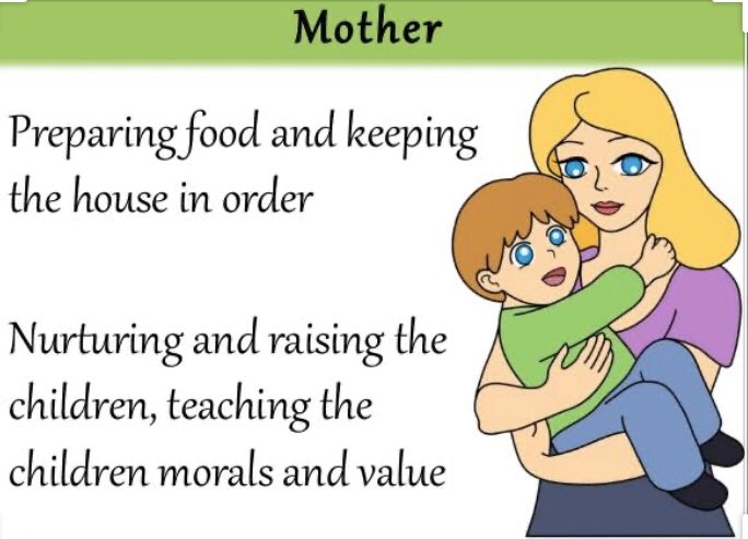 Twitter 上的 Mcqueen🤴🏻："Mother's Role Has Traditionally Been To Raise The  Children And Take Care Of Household Chores. However, The Role Of Mothers In  The Family Home Is Constantly Changing. Mothers Are Increasingly
