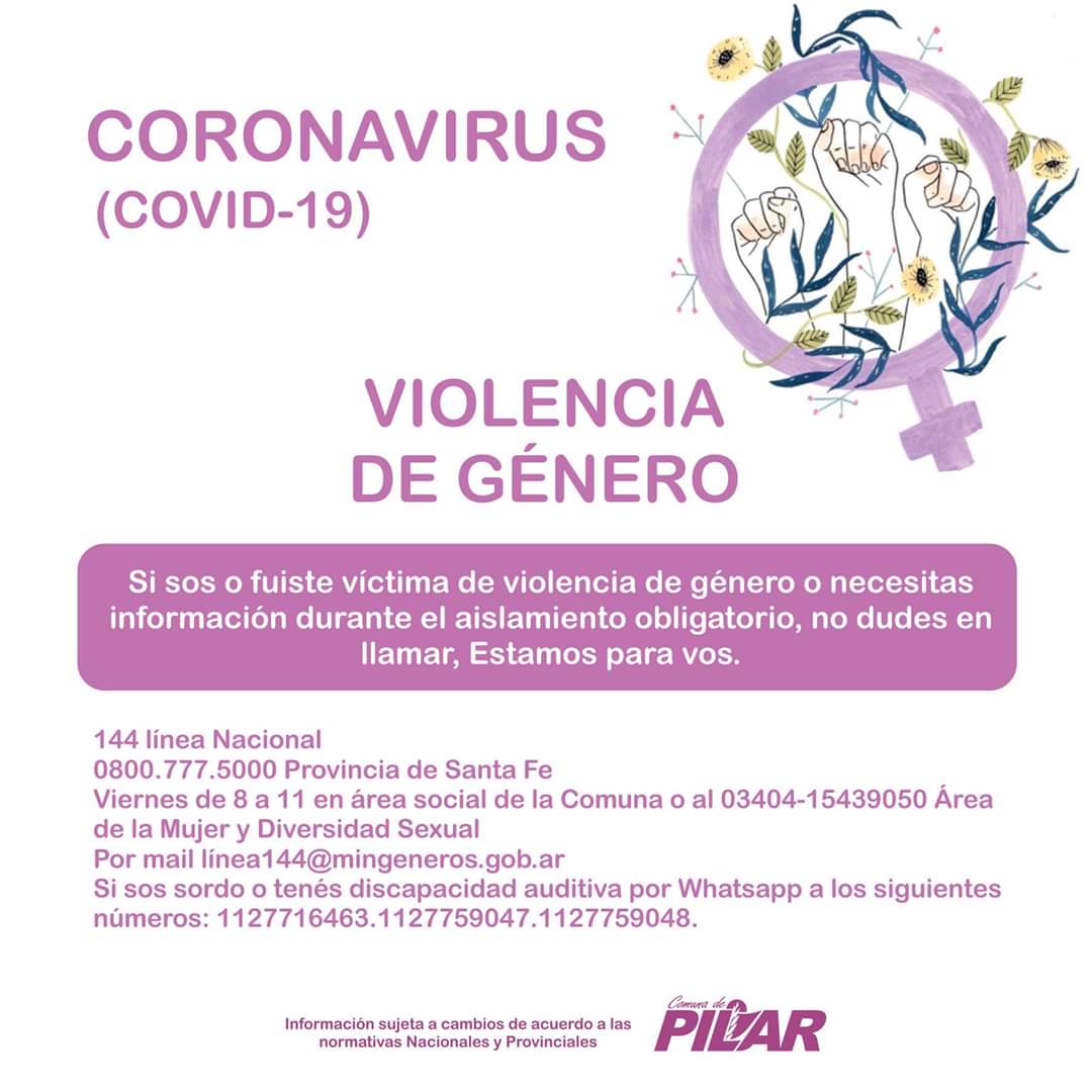 COMUNAdePILARsf's tweet photo. #CoronavirusEnArgentina 
Situaciones de violencia. https://t.co/txRW2jRtCR