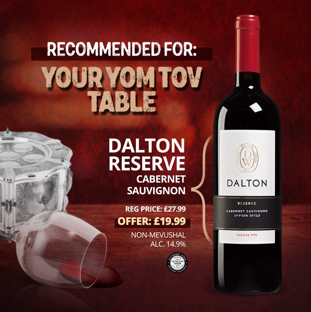 KosherWine's tweet photo. Our recommendation for your Yom Tov table! Not long to go... Place your orders now!

#Kosherwine #kosherlepesach #kosher #kosherforpassover #kosherforpesach #cabernetsauvignon https://t.co/2HPDk4t4tQ